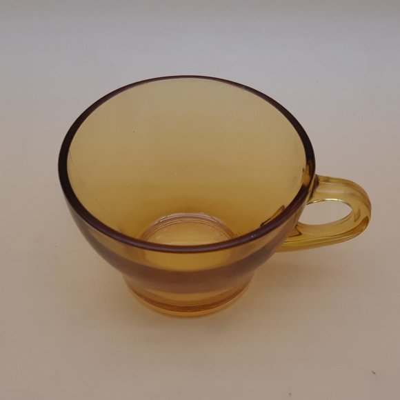 4 Amber Glass Mugs -Vitrosax by Bormioli Rocco Made in Italy - Picture 8 of 11